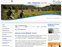 Tablet Screenshot of eastmidlandstourism.com